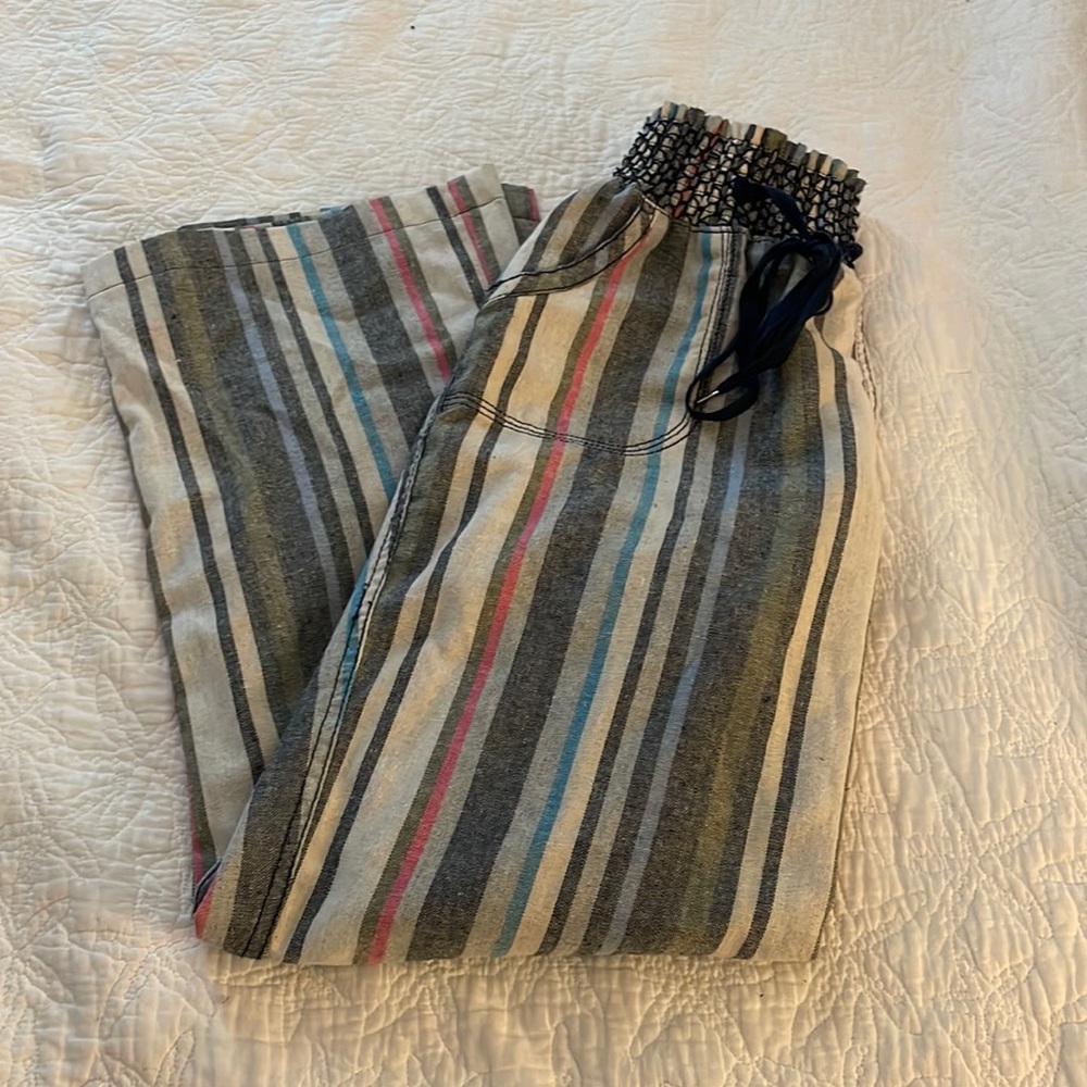 Pinstriped pants